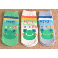 嬰兒防滑短襪 (一套3對) - Little Frog